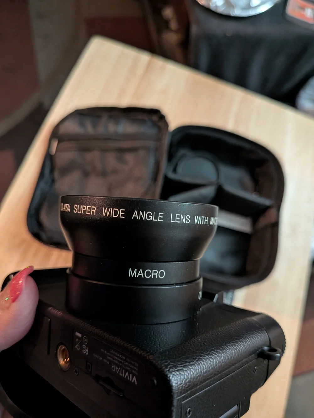 Black Wide-Angle Macro Camera Lens Accessory - Black